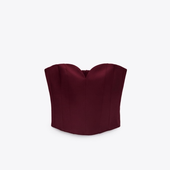 ZARA BLOGGERS FAVORITE SWEETHEART NECKLINE BUSTIER - Picture 6 of 17